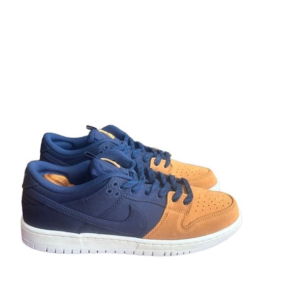 Nike SB - Dunk Low Pro PRM (Midnight Navy/Desert Ochre) Men Size 9 - Picture 1 of 8